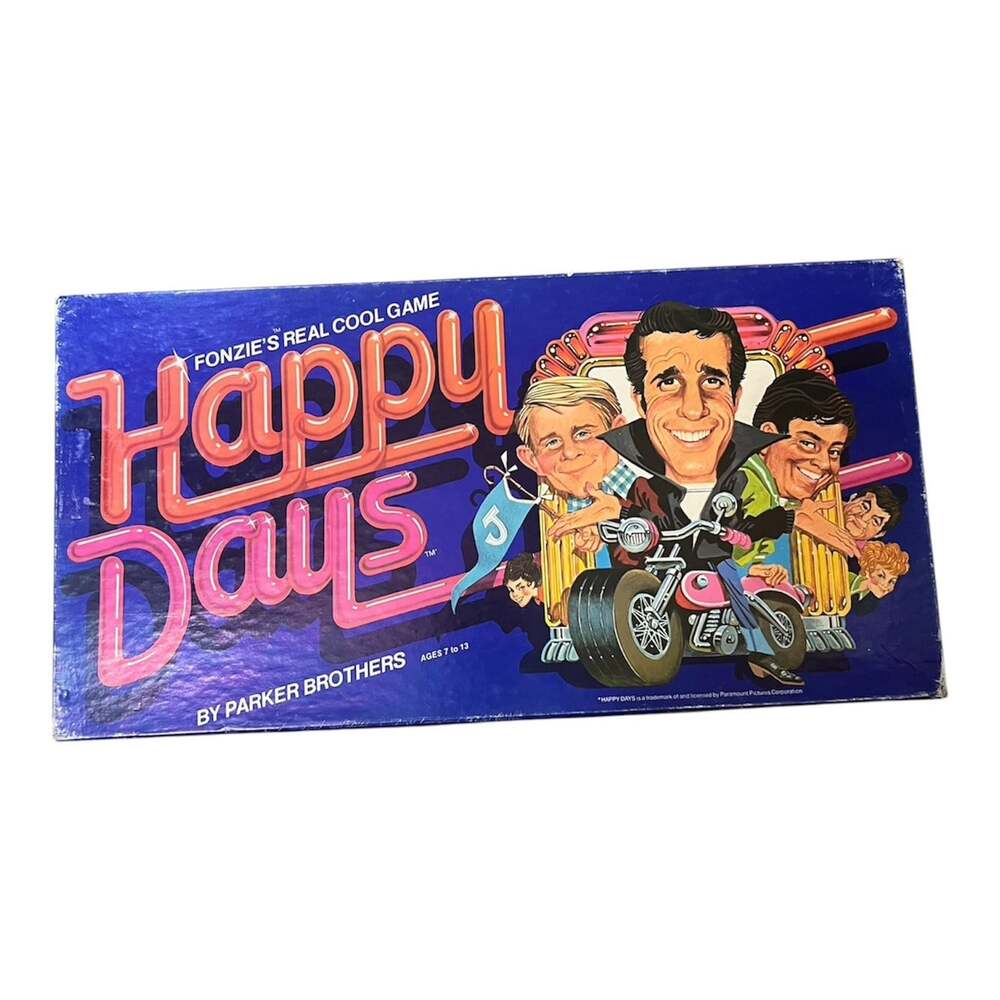VTG 1976 Parker Brothers HAPPY DAYS Fonzie's Real Cool Board Game COMPLETE